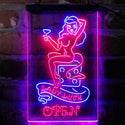 ADVPRO Devil Lady Luck Casino Open  Dual Color LED Neon Sign st6-i4065 - Blue & Red
