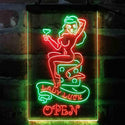 ADVPRO Devil Lady Luck Casino Open  Dual Color LED Neon Sign st6-i4065 - Green & Red