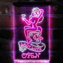 ADVPRO Devil Lady Luck Casino Open  Dual Color LED Neon Sign st6-i4065 - White & Purple