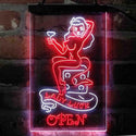 ADVPRO Devil Lady Luck Casino Open  Dual Color LED Neon Sign st6-i4065 - White & Red