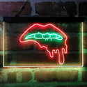 ADVPRO Lip Biting Bleeding Art Dual Color LED Neon Sign st6-i4066 - Green & Red