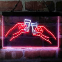 ADVPRO Vodka Shots Cheers Friends Dual Color LED Neon Sign st6-i4068 - White & Red