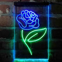 ADVPRO Rose Flower Bedroom Display  Dual Color LED Neon Sign st6-i4071 - Green & Blue