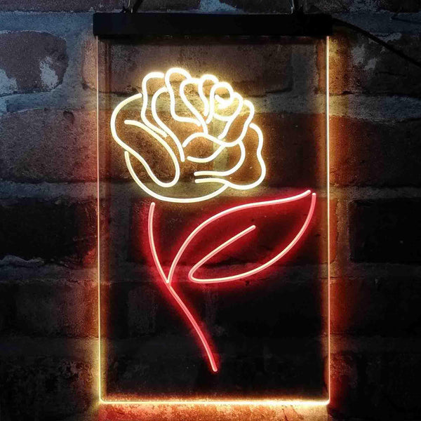 ADVPRO Rose Flower Bedroom Display  Dual Color LED Neon Sign st6-i4071 - Red & Yellow