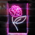 ADVPRO Rose Flower Bedroom Display  Dual Color LED Neon Sign st6-i4071 - White & Purple