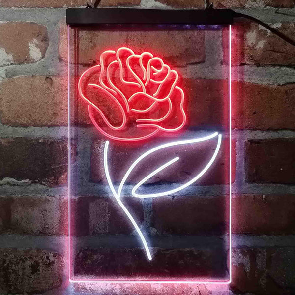 ADVPRO Rose Flower Bedroom Display  Dual Color LED Neon Sign st6-i4071 - White & Red