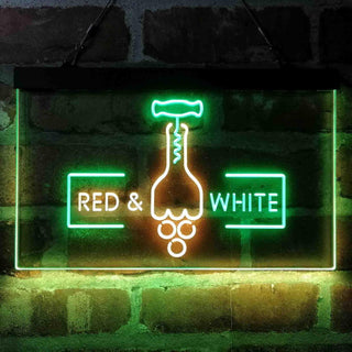 ADVPRO Red White Wine Opener Bar Display Dual Color LED Neon Sign st6-i4072 - Green & Yellow