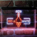 ADVPRO Red White Wine Opener Bar Display Dual Color LED Neon Sign st6-i4072 - White & Orange