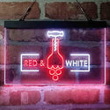 ADVPRO Red White Wine Opener Bar Display Dual Color LED Neon Sign st6-i4072 - White & Red
