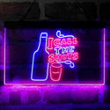 ADVPRO I Call The Shots Dual Color LED Neon Sign st6-i4073 - Blue & Red