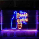 ADVPRO I Call The Shots Dual Color LED Neon Sign st6-i4073 - Blue & Yellow