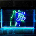 ADVPRO I Call The Shots Dual Color LED Neon Sign st6-i4073 - Green & Blue