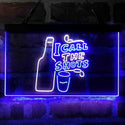 ADVPRO I Call The Shots Dual Color LED Neon Sign st6-i4073 - White & Blue