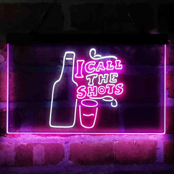 ADVPRO I Call The Shots Dual Color LED Neon Sign st6-i4073 - White & Purple
