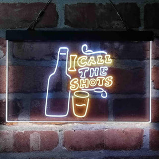 ADVPRO I Call The Shots Dual Color LED Neon Sign st6-i4073 - White & Yellow