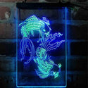 ADVPRO Koi Fish Tattoo Line Art  Dual Color LED Neon Sign st6-i4074 - Green & Blue