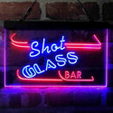 ADVPRO Shot Glass Bar Dual Color LED Neon Sign st6-i4075 - Blue & Red