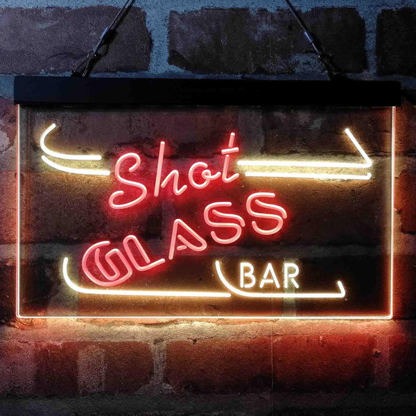 ADVPRO Shot Glass Bar Dual Color LED Neon Sign st6-i4075 - Red & Yellow