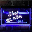 ADVPRO Shot Glass Bar Dual Color LED Neon Sign st6-i4075 - White & Blue