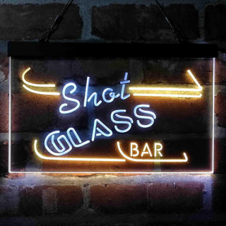 ADVPRO Shot Glass Bar Dual Color LED Neon Sign st6-i4075 - White & Yellow