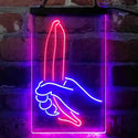 ADVPRO Banana Holding by Hand Room Decoration  Dual Color LED Neon Sign st6-i4083 - Blue & Red