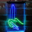 ADVPRO Banana Holding by Hand Room Decoration  Dual Color LED Neon Sign st6-i4083 - Green & Blue
