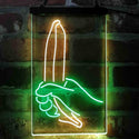 ADVPRO Banana Holding by Hand Room Decoration  Dual Color LED Neon Sign st6-i4083 - Green & Yellow