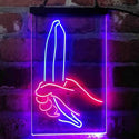ADVPRO Banana Holding by Hand Room Decoration  Dual Color LED Neon Sign st6-i4083 - Red & Blue