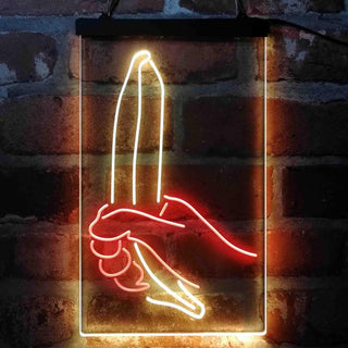 ADVPRO Banana Holding by Hand Room Decoration  Dual Color LED Neon Sign st6-i4083 - Red & Yellow