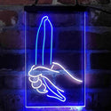 ADVPRO Banana Holding by Hand Room Decoration  Dual Color LED Neon Sign st6-i4083 - White & Blue