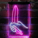 ADVPRO Banana Holding by Hand Room Decoration  Dual Color LED Neon Sign st6-i4083 - White & Purple