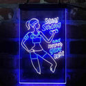 ADVPRO Women Gym Stay Strong Never Give Up Fitness Center  Dual Color LED Neon Sign st6-i4086 - White & Blue