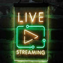 ADVPRO Live Streaming TV Film  Dual Color LED Neon Sign st6-i4090 - Green & Yellow