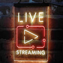 ADVPRO Live Streaming TV Film  Dual Color LED Neon Sign st6-i4090 - Red & Yellow