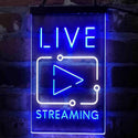 ADVPRO Live Streaming TV Film  Dual Color LED Neon Sign st6-i4090 - White & Blue