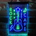 ADVPRO Rock Cafe Night Guitar Performance  Dual Color LED Neon Sign st6-i4092 - Green & Blue