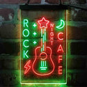 ADVPRO Rock Cafe Night Guitar Performance  Dual Color LED Neon Sign st6-i4092 - Green & Red