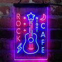 ADVPRO Rock Cafe Night Guitar Performance  Dual Color LED Neon Sign st6-i4092 - Red & Blue