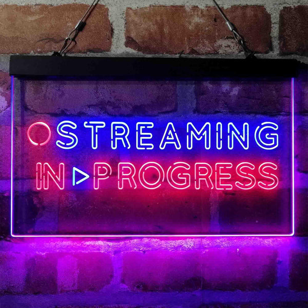 ADVPRO Streaming in Progress Display Dual Color LED Neon Sign st6-i4096 - Blue & Red