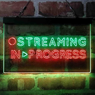 ADVPRO Streaming in Progress Display Dual Color LED Neon Sign st6-i4096 - Green & Red