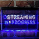 ADVPRO Streaming in Progress Display Dual Color LED Neon Sign st6-i4096 - White & Blue