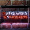 ADVPRO Streaming in Progress Display Dual Color LED Neon Sign st6-i4096 - White & Orange