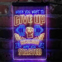 ADVPRO Remember Why You Started Fitness Gym Club Center  Dual Color LED Neon Sign st6-i4100 - Blue & Yellow