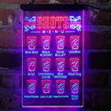 ADVPRO Shots Menu Bar Tender Display  Dual Color LED Neon Sign st6-i4101 - Blue & Red