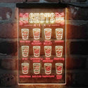 ADVPRO Shots Menu Bar Tender Display  Dual Color LED Neon Sign st6-i4101 - Red & Yellow