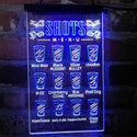 ADVPRO Shots Menu Bar Tender Display  Dual Color LED Neon Sign st6-i4101 - White & Blue