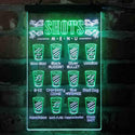 ADVPRO Shots Menu Bar Tender Display  Dual Color LED Neon Sign st6-i4101 - White & Green