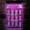 ADVPRO Shots Menu Bar Tender Display  Dual Color LED Neon Sign st6-i4101 - White & Purple