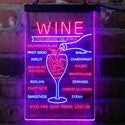 ADVPRO Wine List Red White Club Kitchen Decoration  Dual Color LED Neon Sign st6-i4106 - Blue & Red