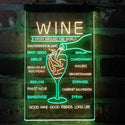 ADVPRO Wine List Red White Club Kitchen Decoration  Dual Color LED Neon Sign st6-i4106 - Green & Yellow